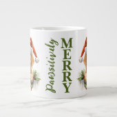 Labrador Retriever Santa Dog Kerstmis Puppy Grote Koffiekop (Voorkant)