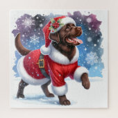 Labrador Retriever Santa Dog Kerstmis Puppy Legpuzzel (Verticaal)