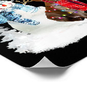 Labrador Retriever Santa Dog Kerstmis Snowman Xma Poster (Hoek)