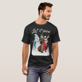 Labrador Retriever Santa Dog Kerstmis Snowman Xma T-shirt (Voorkant volledig)