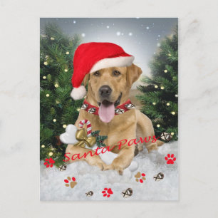 Labrador Retriever Santa Gifts Feestdagenkaart