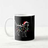 Labrador Retriever Santa Hat Kerstverlichting Kers Koffiemok (Links)