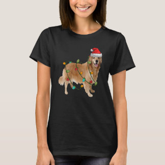 Labrador Retriever Santa Hat Lights kerstpaj T-shirt