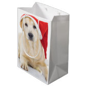 Labrador Retriever Santa Medium Gift Bag Cadeauzakje (Achterkant Gekanteld)