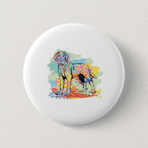 Labrador Retriever Schattige Hond Ronde Button 5,7 Cm