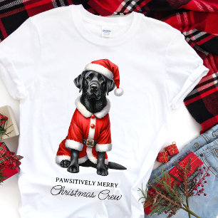 Labrador Retriever Schattige Kerstman Hond Familie T-shirt