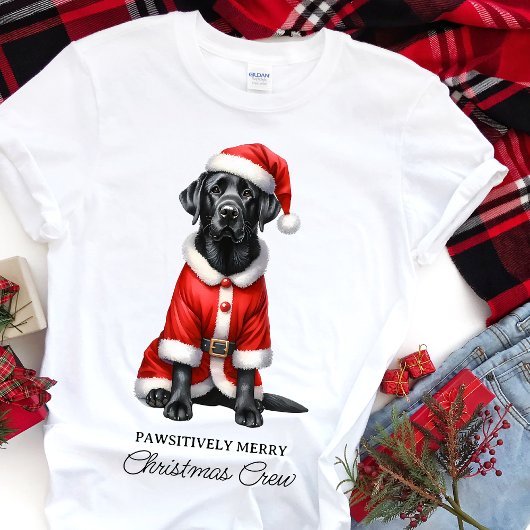 Labrador Retriever Schattige Kerstman Hond Familie T-shirt