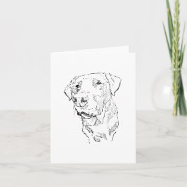Labrador Retriever Schets Kunst, Minimalistisch Kaart
