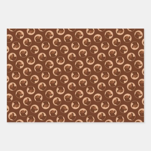 Labrador Retriever Schilderen Chocolade Lab Dog Ar Inpakpapier Vel (Voorkant 3)