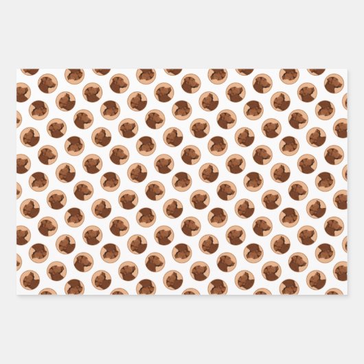 Labrador Retriever Schilderen Chocolade Lab Dog Ar Inpakpapier Vel (Voorkant 2)