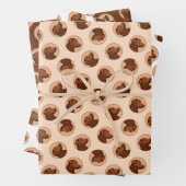 Labrador Retriever Schilderen Chocolade Lab Dog Ar Inpakpapier Vel (In situ)