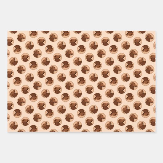 Labrador Retriever Schilderen Chocolade Lab Dog Ar Inpakpapier Vel (Voorkant)