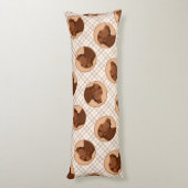 Labrador Retriever Schilderen Chocolade Lab Dog Ar Lichaamskussen (Achterkant (Verticaal))