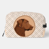 Labrador Retriever Schilderen Chocolade Lab Dog Ar Toilettasje (Achterkant)