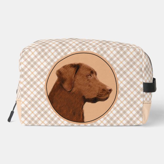 Labrador Retriever Schilderen Chocolade Lab Dog Ar Toilettasje (Achterkant)