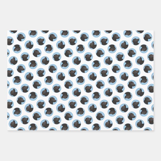 Labrador Retriever Schilderij Zwart Lab Huisdier D Inpakpapier Vel (Voorkant 2)