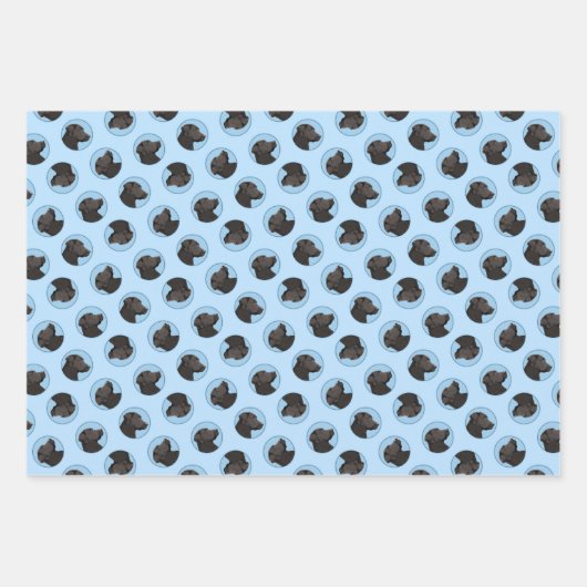 Labrador Retriever Schilderij Zwart Lab Huisdier D Inpakpapier Vel (Voorkant)