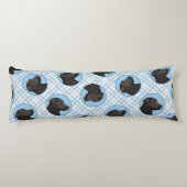 Labrador Retriever Schilderij Zwart Lab Huisdier D Lichaamskussen (Achterkant)