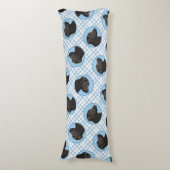 Labrador Retriever Schilderij Zwart Lab Huisdier D Lichaamskussen (Voorkant Verticaal)