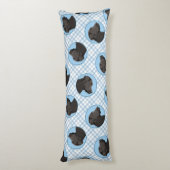 Labrador Retriever Schilderij Zwart Lab Huisdier D Lichaamskussen (Achterkant (Verticaal))