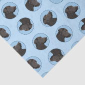 Labrador Retriever Schilderij Zwart Lab Huisdier D Tissuepapier (Detail)