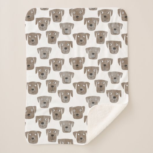 Labrador Retriever Sherpa Deken (Voorkant)