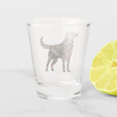 Labrador Retriever Shot Glass Glas (Achterkant)