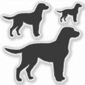 Labrador Retriever Silhouet Sticker (Voorkant)