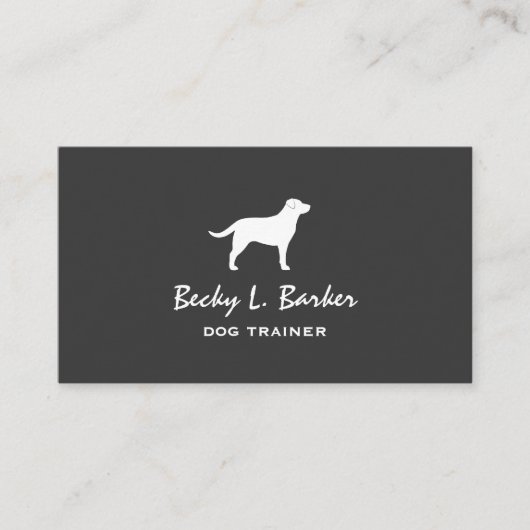 Labrador Retriever Silhouet Visitekaartje (Voorkant)