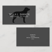 Labrador Retriever Silhouette Black Lab op grijs Visitekaartje (Voorkant / Achterkant)