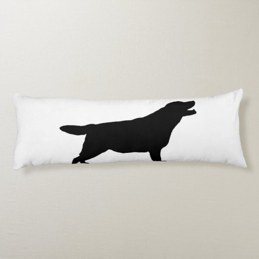Labrador Retriever Silhouette Love Dogs Lichaamskussen (Achterkant)