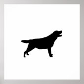 Labrador Retriever Silhouette Love Dogs Poster (Voorkant)