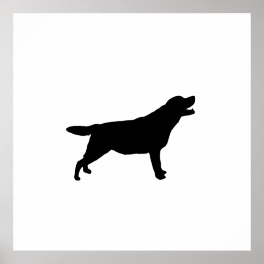 Labrador Retriever Silhouette Love Dogs Poster (Voorkant)