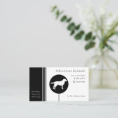 Labrador Retriever Silhouette Modern Black White Visitekaartje (Staand voorkant)