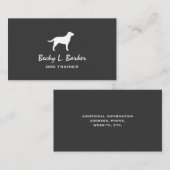 Labrador Retriever Silhouette Visitekaartje (Voorkant / Achterkant)