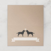 Labrador Retriever Silhouetten Wedding Place Cards Plaatskaartje (Buitenkant ongevouwen)