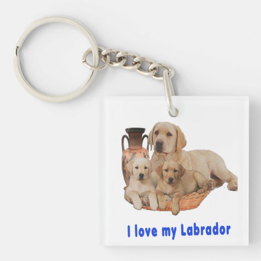Labrador Retriever Sleutelhanger (Voorkant)