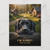 Labrador Retriever Sorry Ansichtkaart Briefkaart (Voorkant)