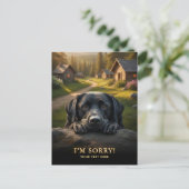 Labrador Retriever Sorry Ansichtkaart Briefkaart (Staand voorkant)