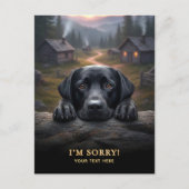 Labrador Retriever Sorry Ansichtkaart Briefkaart (Voorkant)