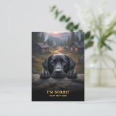 Labrador Retriever Sorry Ansichtkaart Briefkaart (Staand voorkant)