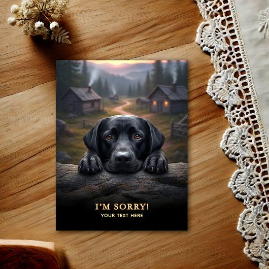 Labrador Retriever Sorry Ansichtkaart Briefkaart