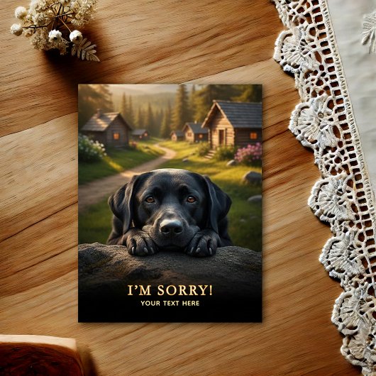 Labrador Retriever Sorry Ansichtkaart Briefkaart