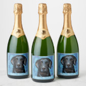 Labrador Retriever Sparkling Wijnetiket (Flessen)