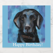 Labrador Retriever Sparkling Wijnetiket (Enkel label)