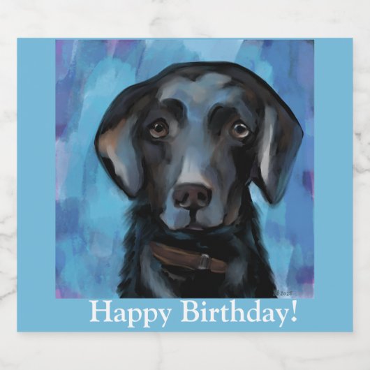 Labrador Retriever Sparkling Wijnetiket (Enkel label)