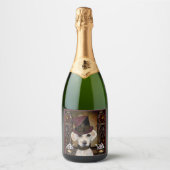 Labrador Retriever Sparkling Wijnetiket (Voorkant)