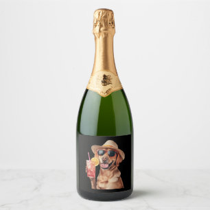 Labrador Retriever Sparkling Wijnetiket