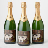 Labrador Retriever Sparkling Wijnetiket (Flessen)