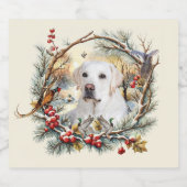 Labrador Retriever Sparkling Wijnetiket (Enkel label)